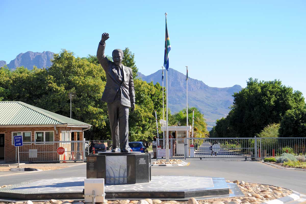 image of statue of Nelson Mandela’s Long Walk to Freedom from Prison